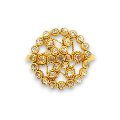 Eternal Glow 22KT Gold Diamond Cluster Ring – RJDR3215