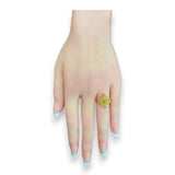 22kt Gold Emerald & Ruby Accented Uncut Diamond Ladies Ring – RJDR3222