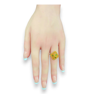 22kt Gold Emerald & Uncut Diamond Ladies Ring – RJDR3224