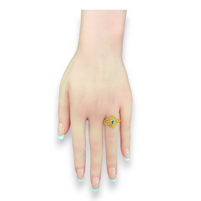 22kt Gold & Raw Uncut Diamond Ladies Ring with Sapphire Accent – RJDR3231