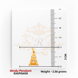 22kt Gold Lord Narasimha Pendant – 2 cm Hindu Pendant with Diamond-Cut Design – 2.56 grams (RJGP0608) Regal Jewels Chicago