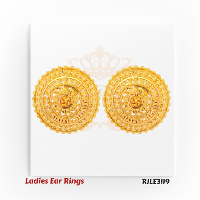 Ornate Sunwheel Stud Earrings – RJLE3119