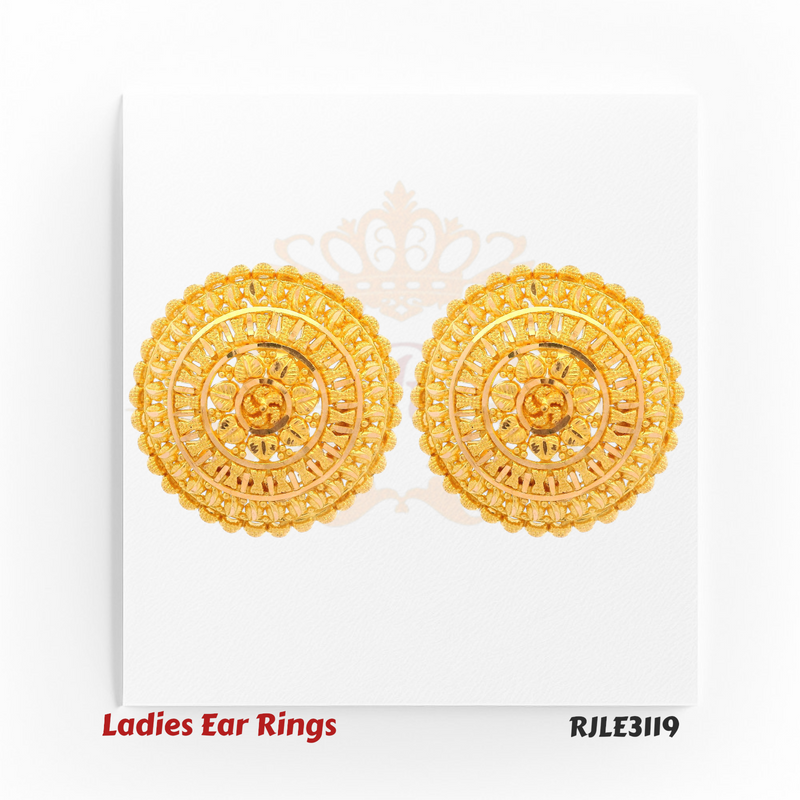 Ornate Sunwheel Stud Earrings – RJLE3119