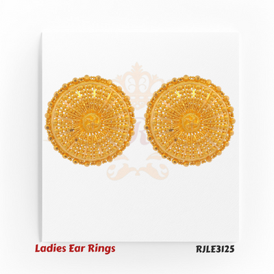 Classic Floral Burst Gold Earrings – RJLE3125