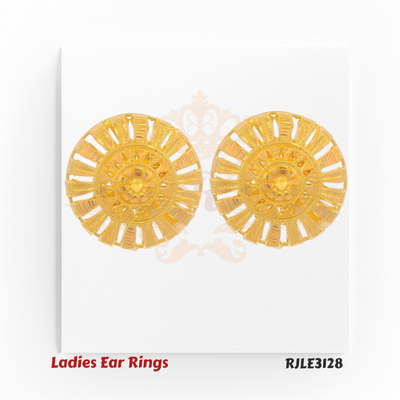Sunray Lattice Gold Earrings – RJLE3128