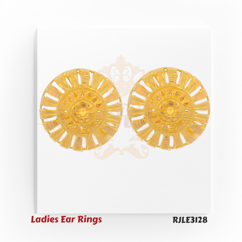 Sunray Lattice Gold Earrings – RJLE3128