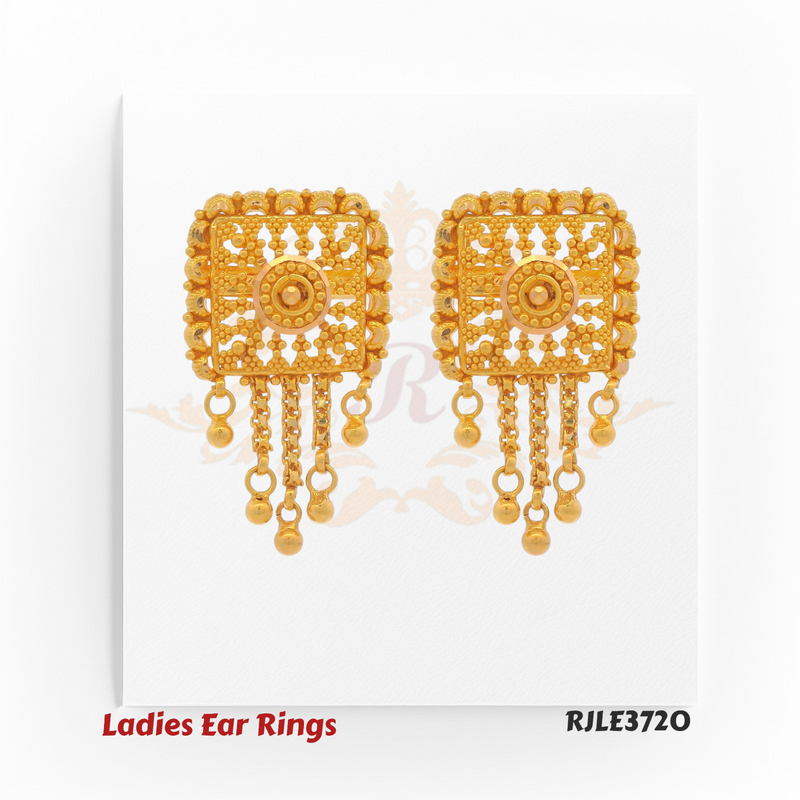 Gold Square Drop Earrings – RJLE3720