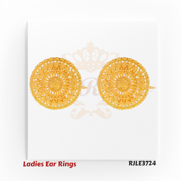 Traditional Mandala Gold Earrings – RJLE3724