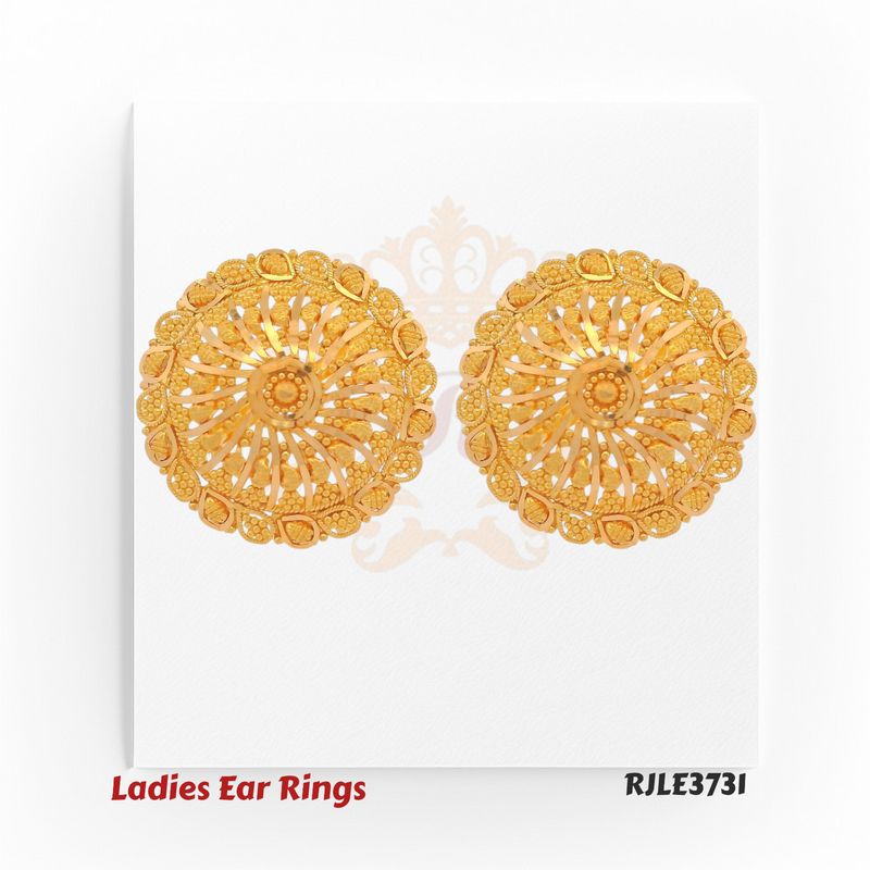 Gold Filigree Ladies Earrings – RJLE3731