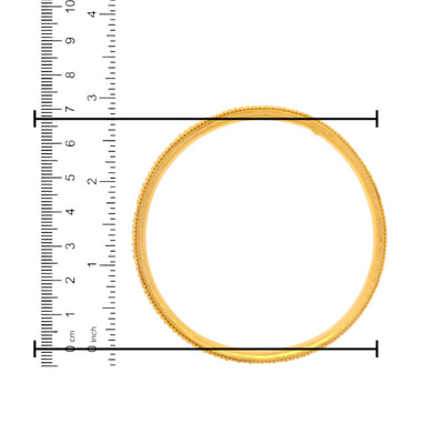 22kt Gold Ladies Bangles – Size 2.12 in, 41 gm, Beaded Border with High-Polish Finish, RJLB3005 – Regal Jewels Chicago