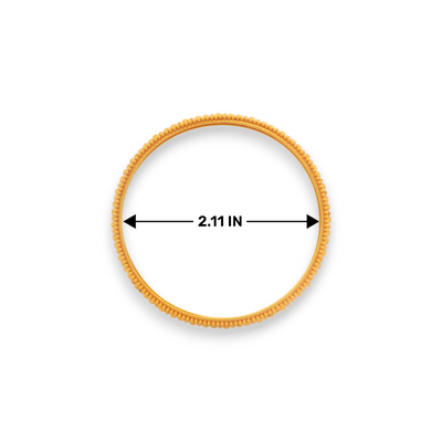 22kt Gold Ladies Bangle – 39.8 gm, 2.11 in diameter, Beaded Edge Detailing, Model RJLB3010 – Regal Jewels Chicago