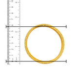 Regal Jewels 22kt gold floral dome bangles, 47.6 gm weight, measured against scale for accurate sizing, RJLB3012.