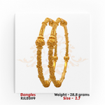 22kt Gold Bangles – RJLB3119 (2 Bangles) | Traditional & Handcrafted Design