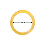 22kt Gold Ladies Bangle RJLB3280 – Classic circular design with intricate cutwork and beaded outer edge, 2.4-inch size highlighted.