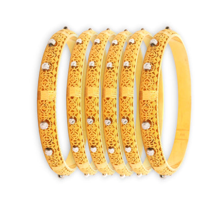 “22kt Gold Ladies Bangle RJLB3334B – Handcrafted filigree design with textured accents, 2.4 inch – Regal Jewels Chicago”

“Elegant 22kt gold bangle RJLB3334B – Traditional filigree craftsmanship, women’s jewelry 2.4 inch – Regal Jewels USA”

“RJLB3334B 22kt gold ladies bangle – Intricate cutwork filigree with classic detailing, 2.4 inch – Regal Jewels Chicago”