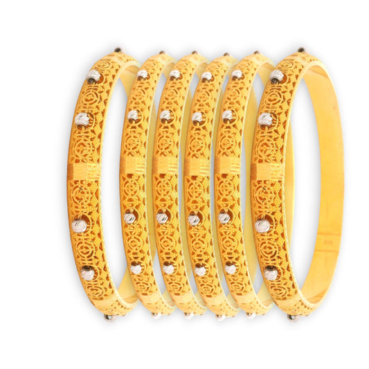 “22kt Gold Ladies Bangle RJLB3334B – Handcrafted filigree design with textured accents, 2.4 inch – Regal Jewels Chicago”

“Elegant 22kt gold bangle RJLB3334B – Traditional filigree craftsmanship, women’s jewelry 2.4 inch – Regal Jewels USA”

“RJLB3334B 22kt gold ladies bangle – Intricate cutwork filigree with classic detailing, 2.4 inch – Regal Jewels Chicago”