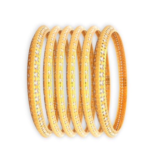 “22kt Gold Ladies Bangles RJLB3400 – Diamond-cut floral design with rhodium accents, traditional bridal set – Regal Jewels Chicago”

“Elegant 22kt gold bangles RJLB3400 – Handcrafted floral motifs with dual-tone finish, ethnic women’s jewelry – Regal Jewels USA”

“RJLB3400 22kt gold ladies bangle set – Designer floral cutwork with textured detailing, Indian bridal jewelry – Regal Jewels Chicago”