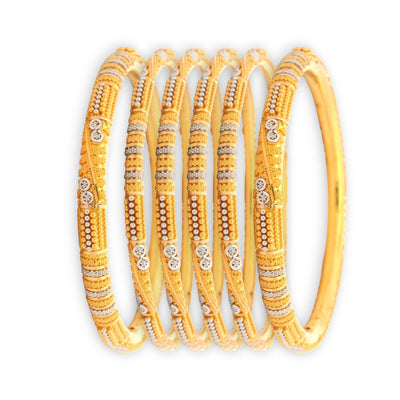 “22kt Gold Ladies Bangles RJLB3406 – Dual-tone beadwork design, handcrafted traditional set – Regal Jewels Chicago”

“Elegant 22kt gold bangles RJLB3406 – Designer beaded pattern with rhodium accents, ethnic jewelry – Regal Jewels USA”

“RJLB3406 22kt gold ladies bangle set – Handcrafted dual-tone beaded design, Indian bridal jewelry – Regal Jewels Chicago”