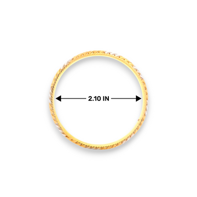 “22kt Gold Ladies Bangle RJLB3411B – Slim 2.10 inch twisted dual-tone design – Regal Jewels Chicago”

“RJLB3411B traditional gold bangle – Lightweight women’s 22kt jewelry – Regal Jewels USA”

“Elegant 22kt gold women’s bangle RJLB3411B – Slim handcrafted design – Regal Jewels Chicago jewelry”