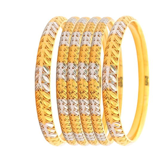 “22kt Gold Ladies Bangles RJLB3411 – Dual-tone leaf cut design, handcrafted traditional jewelry set – Regal Jewels Chicago”

“Elegant 22kt gold bangles RJLB3411 – Designer two-tone leaf pattern, ethnic women’s jewelry – Regal Jewels USA”

“RJLB3411 22kt gold ladies bangle set – Dual-shade leaf motif design, Indian bridal jewelry – Regal Jewels Chicago”