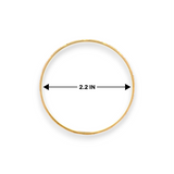 22kt Gold Bangle – Slim Kada Design, Size Reference 2.2 Inch Diameter – RJLB3541C