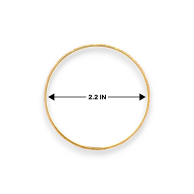 22kt Gold Bangle – Slim Kada Design, Size Reference 2.2 Inch Diameter – RJLB3541C