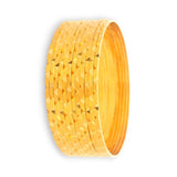 22kt Gold Ladies Bangles Set – Geometric Faceted Design, Full Stack Side Profile, Regal Jewels Chicago – RJLB3552
