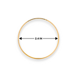 22kt Gold Ladies Bangle – Slim Kada with Hammered Finish, Size 2.4 Inch Diameter – RJLB3554C