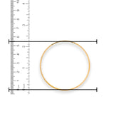 22kt Gold Bangle – Elegant Hammered Kada Design, Ruler Scale Measurement Reference – RJLB3554D