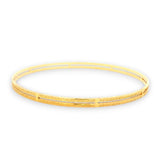 22kt Gold Slim Bangle – Lightweight Kada with Fine Cutwork Detailing, Single Piece Side Profile – RJLB3558B