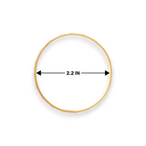 22kt Gold Ladies Bangle – Slim Kada with Bold Textured Design, Size 2.2 Inch Diameter – RJLB3567C