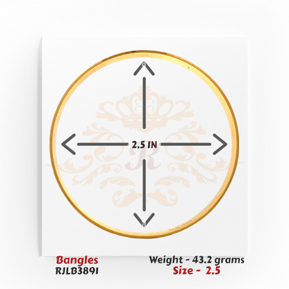 Single RJLB3891 bangle shown with labeled directional arrows indicating a 2.5-inch inner diameter.