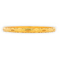 22kt Gold Ladies Bangle RJLB4020A – classic kada with engraved oval motifs and polished textured detailing, side profile view – Regal Jewels Chicago