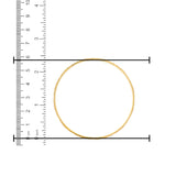 22kt Gold Ladies Bangle RJLB4020B – slim plain kada with polished finish, diameter size measurement shown using ruler in cm and inches – Regal Jewels Chicago