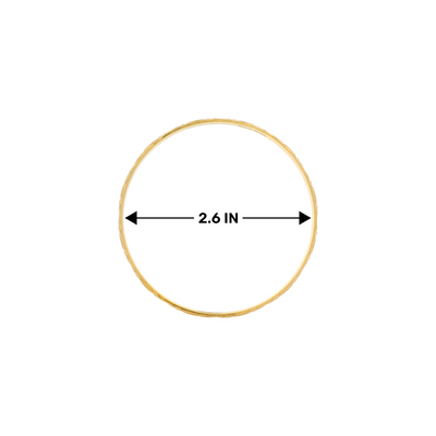 22kt Gold Ladies Bangle RJLB4020C – size 2.6 inch, single kada with engraved oval and line motif, lightweight daily wear traditional gold design – Regal Jewels Chicago