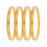 22kt Gold Ladies Bangles RJLB4020 – Elegant engraved traditional design, classic Indian gold bangles set for women – Regal Jewels Chicag