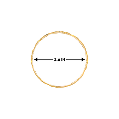 22kt Gold Ladies Bangles RJLB4025 – Intricate filigree design with textured patterns and bold accents, traditional Indian gold jewelry set for women – Regal Jewels Chicago