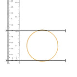 22kt Gold Ladies Bangle RJLB4023B – slim plain kada with polished finish, diameter size measured using ruler in cm and inches for accurate sizing – Regal Jewels Chicago