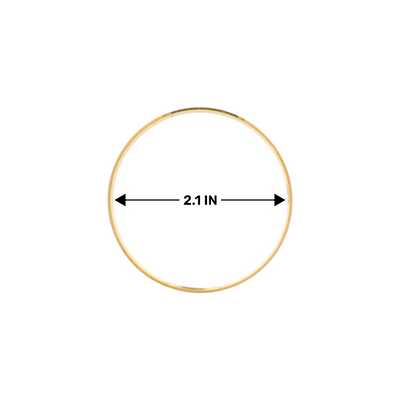 22kt Gold Ladies Bangle RJLB4023C – size 2.2 inch, slim lightweight engraved pattern bangle, traditional daily wear kada – Regal Jewels Chicago