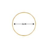 22kt Gold Ladies Bangle RJLB4024C – Handcrafted oval and line cut design, 2.6 inch (2-6 size) Indian gold bangle for women – Regal Jewels Chicago