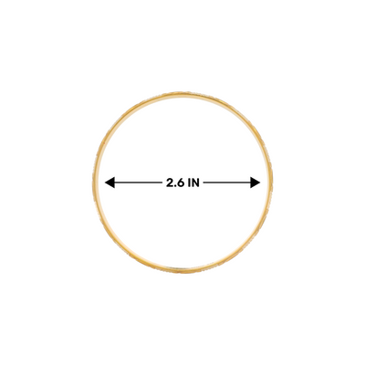 22kt Gold Ladies Bangle RJLB4024C – Handcrafted oval and line cut design, 2.6 inch (2-6 size) Indian gold bangle for women – Regal Jewels Chicago