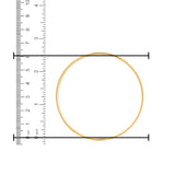 22kt Gold Ladies Bangle RJLB4027B – slim plain kada with polished minimalist finish, diameter size measured using ruler in cm and inches – Regal Jewels Chicago