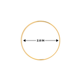 22kt Gold Ladies Bangle RJLB4027C – Classic textured gold bangle, size 2.8 inch, elegant lightweight women’s jewelry – Regal Jewels Chicago