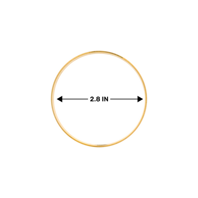 22kt Gold Ladies Bangle RJLB4027C – Classic textured gold bangle, size 2.8 inch, elegant lightweight women’s jewelry – Regal Jewels Chicago