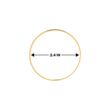 22kt Gold Ladies Bangle RJLB4028C – 2.4 inch round engraved circular motif design, single lightweight traditional gold bangle – Regal Jewels Chicago