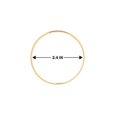 22kt Gold Ladies Bangle RJLB4028C – 2.4 inch round engraved circular motif design, single lightweight traditional gold bangle – Regal Jewels Chicago