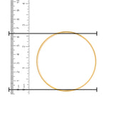 22kt Gold Ladies Bangle RJLB4029B – slim plain kada with smooth polished finish, diameter size measured using ruler in cm and inches – Regal Jewels Chicago