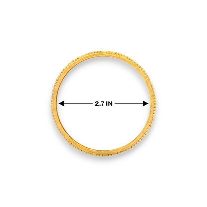 “22kt Gold Ladies Bangle RJLB4030B – Sleek cut-edge design, 2.7 inch size – Regal Jewels Chicago”

“Elegant women’s 22kt gold bangle RJLB4030B – Minimalist handcrafted finish – Regal Jewels USA jewelry”

“Traditional 22kt gold ladies bangle RJLB4030B – Classic round shape with fine detailing – Regal Jewels Chicago”