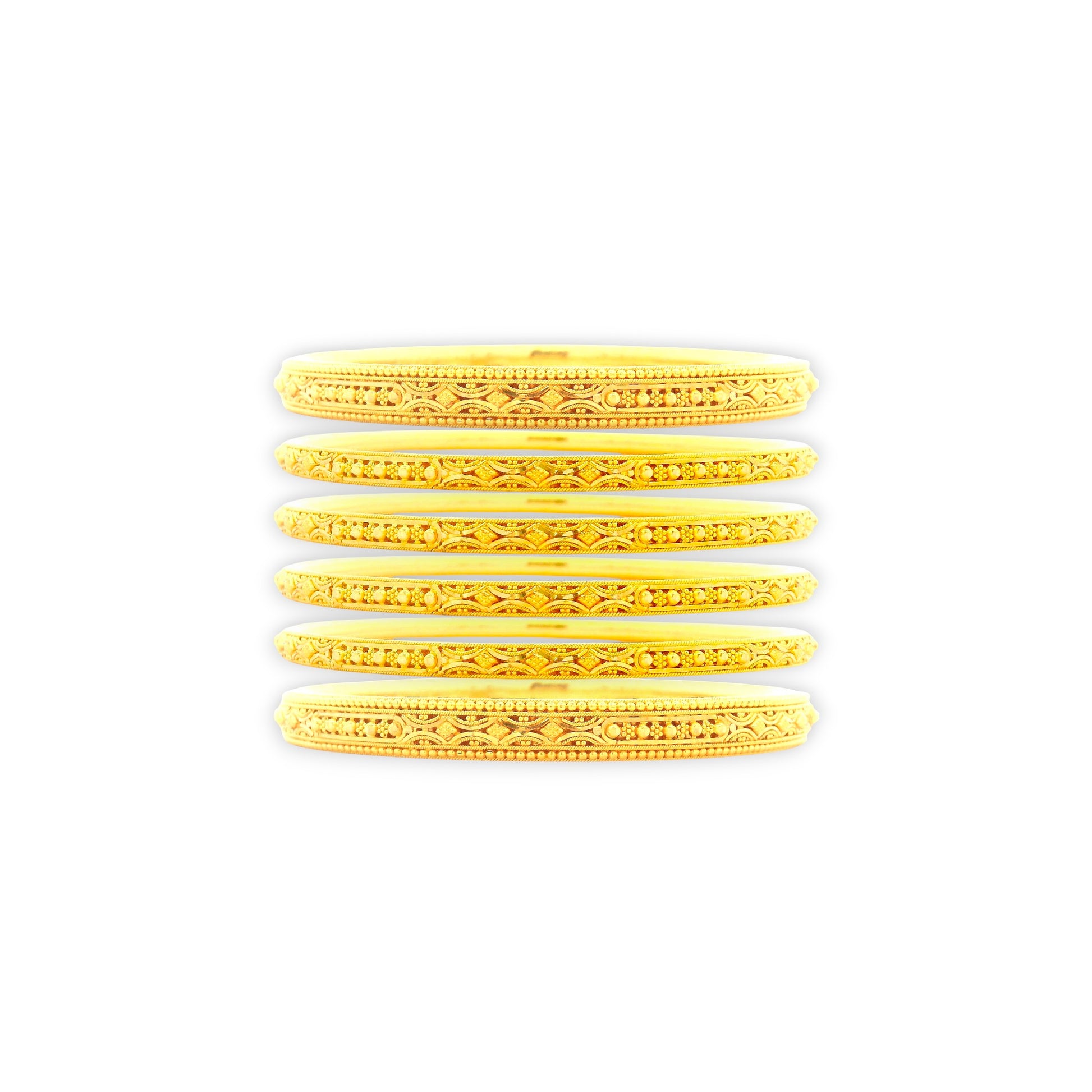 “22kt Gold Ladies Bangles RJLB4032A – Set of 6 traditional handcrafted bangles with intricate filigree design – Regal Jewels Chicago”

“Elegant 22 karat gold bangle set RJLB4032A, finely detailed Indian wedding jewelry for women – Regal Jewels USA”

“Handmade 22kt gold bangles RJLB4032A – ethnic Indian jewelry, set of 6 bridal bangles with filigree accents – Regal Jewels Chicago”