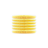 “22kt Gold Ladies Bangles RJLB4032A – Set of 6 traditional handcrafted bangles with intricate filigree design – Regal Jewels Chicago”

“Elegant 22 karat gold bangle set RJLB4032A, finely detailed Indian wedding jewelry for women – Regal Jewels USA”

“Handmade 22kt gold bangles RJLB4032A – ethnic Indian jewelry, set of 6 bridal bangles with filigree accents – Regal Jewels Chicago”